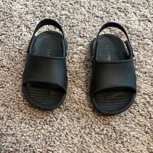 Carter's Black Open-Toe Back-Strap Kids Sandals